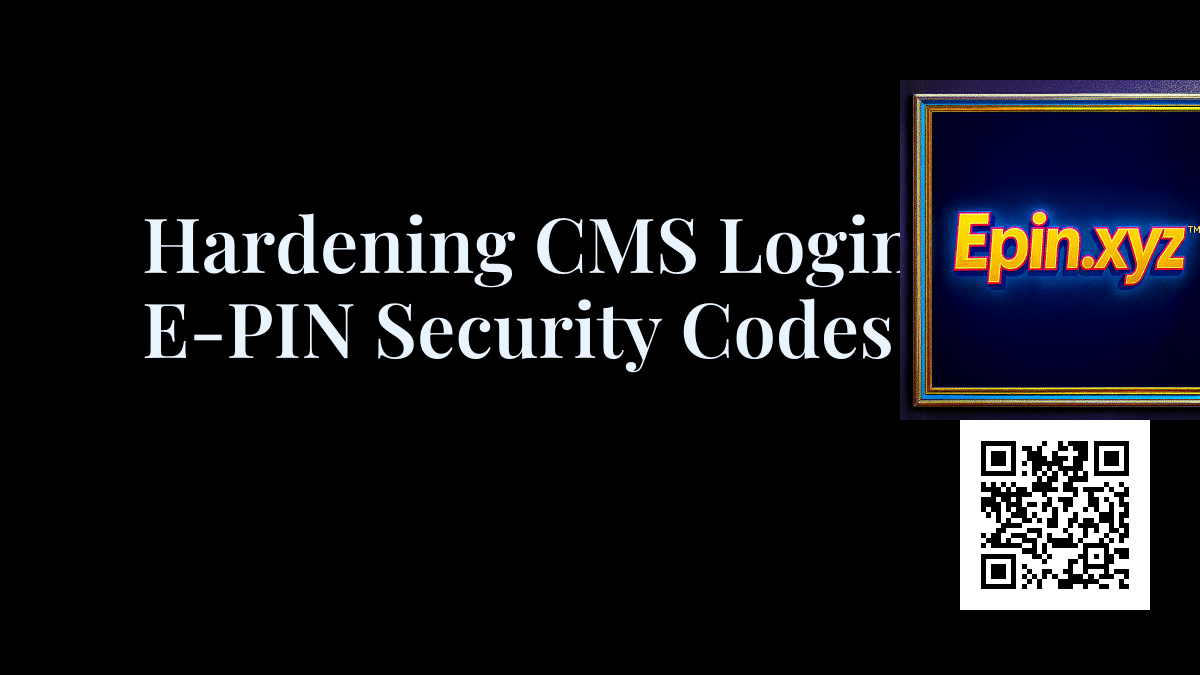 Epin.xyz™ social card for Hardening CMS Logins With E-PIN Security Codes