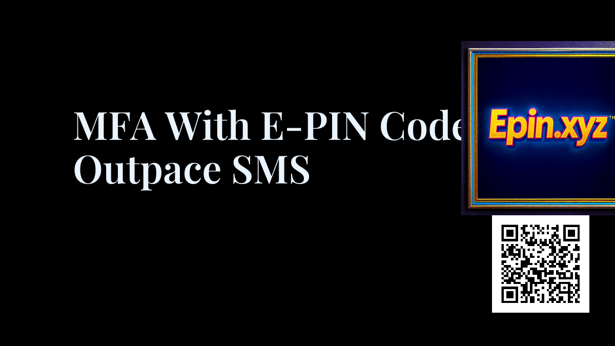 Epin.xyz™ social card for MFA With E-PIN Codes That Outpace SMS